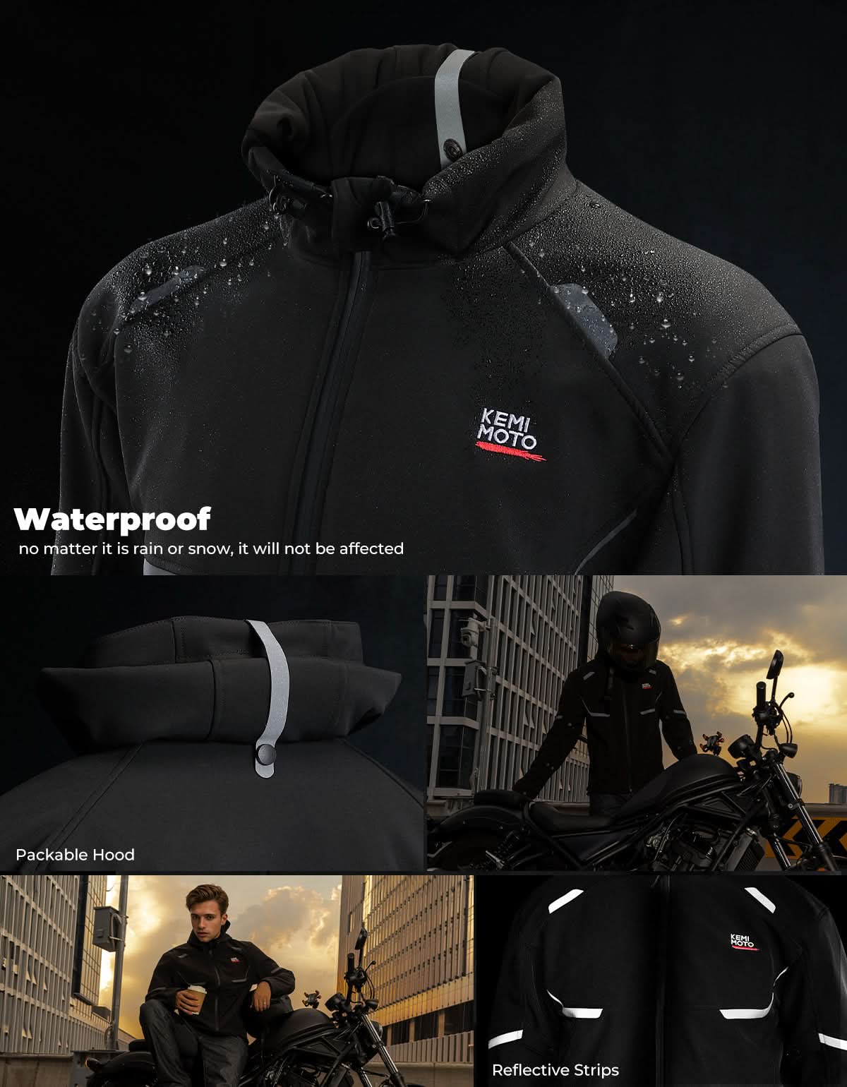 Members Day Gift Heated Jacket with 20000 mAh Battery for Motorcycle Outdoor Hiking