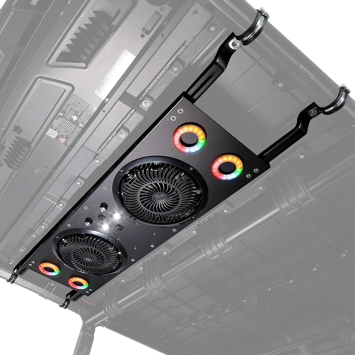 Overhead Fan with RGB for UTV with 57-42 Inch Roof Width for Polaris Ranger, RZR, Can-Am Defender, CFMOTO Uforce