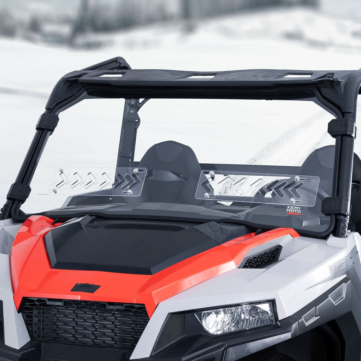 UTV 2-IN-1 Front Vented Windshield Compatible with Polaris General 1000, XP 1000, 4 1000