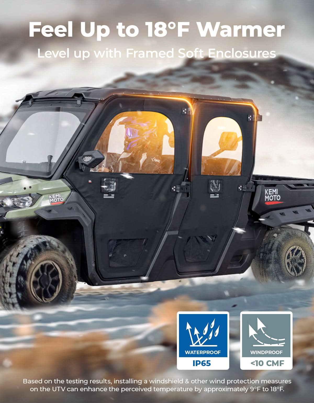 UTV Framed Doors for Can-Am Defender Max HD 7/8/9/10 – Full Enclosure Kit, 2022–2026