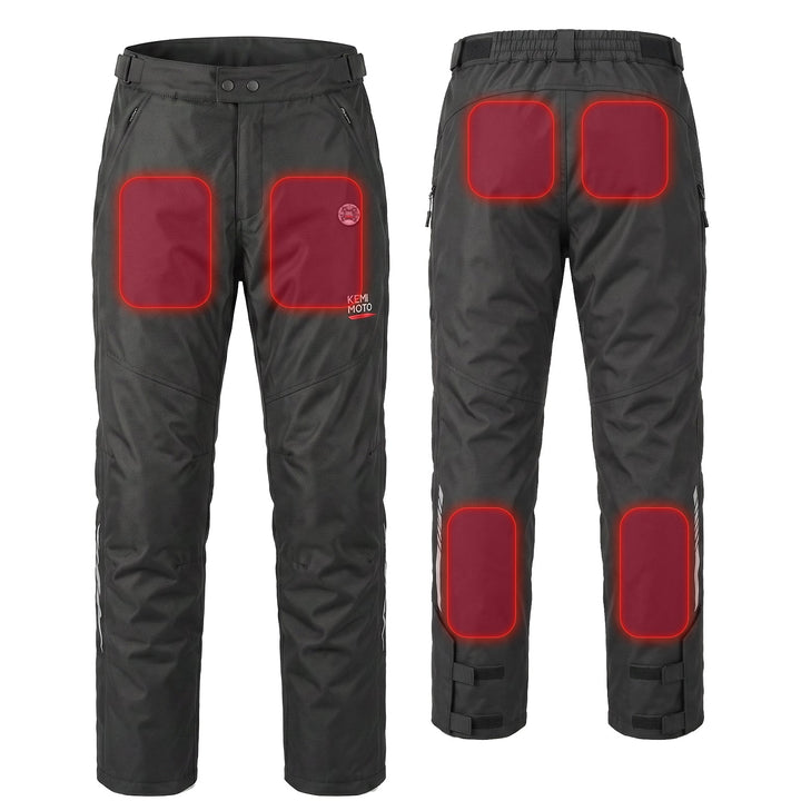 Full-Leg Quick-Off CE Armor Windproof Heated Motorcycle Overpants