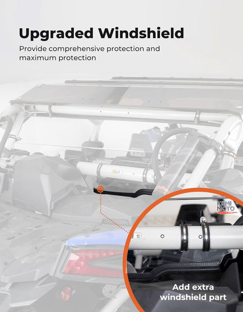 Upgraded Rear Windshield Scratch-resistant for Can-Am Maverick X3 / X3 MAX