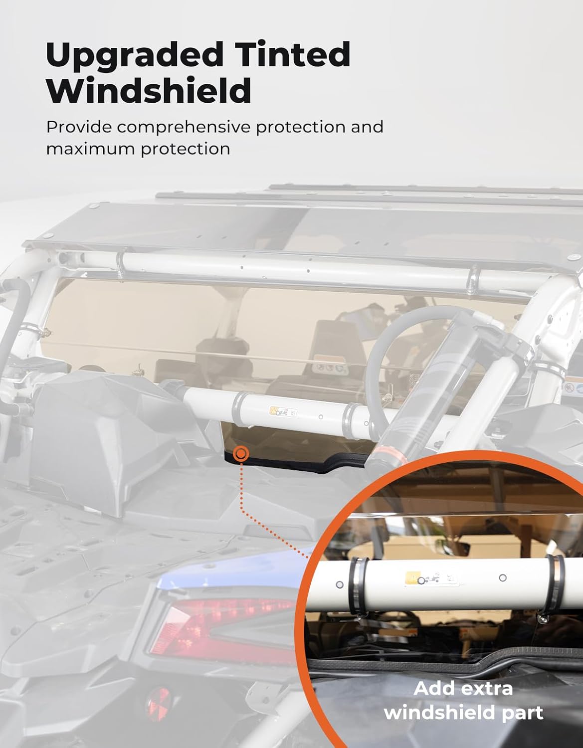 Upgraded Rear Tinted Windshield for Can-Am Maverick X3 / X3 MAX