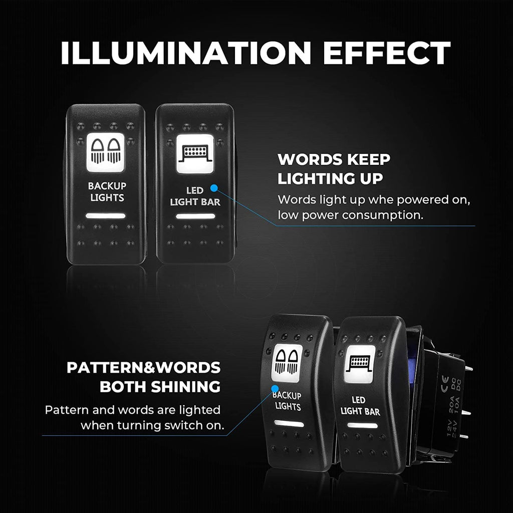 Spiral Whip Light Set, 2PCS Whip Light & Flag mount & 12V Switch On-off