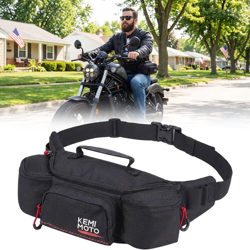 2.5L Multi-Pocket Waist Bag with 5mm Lumbar Support for Cycling, Running and Commuting