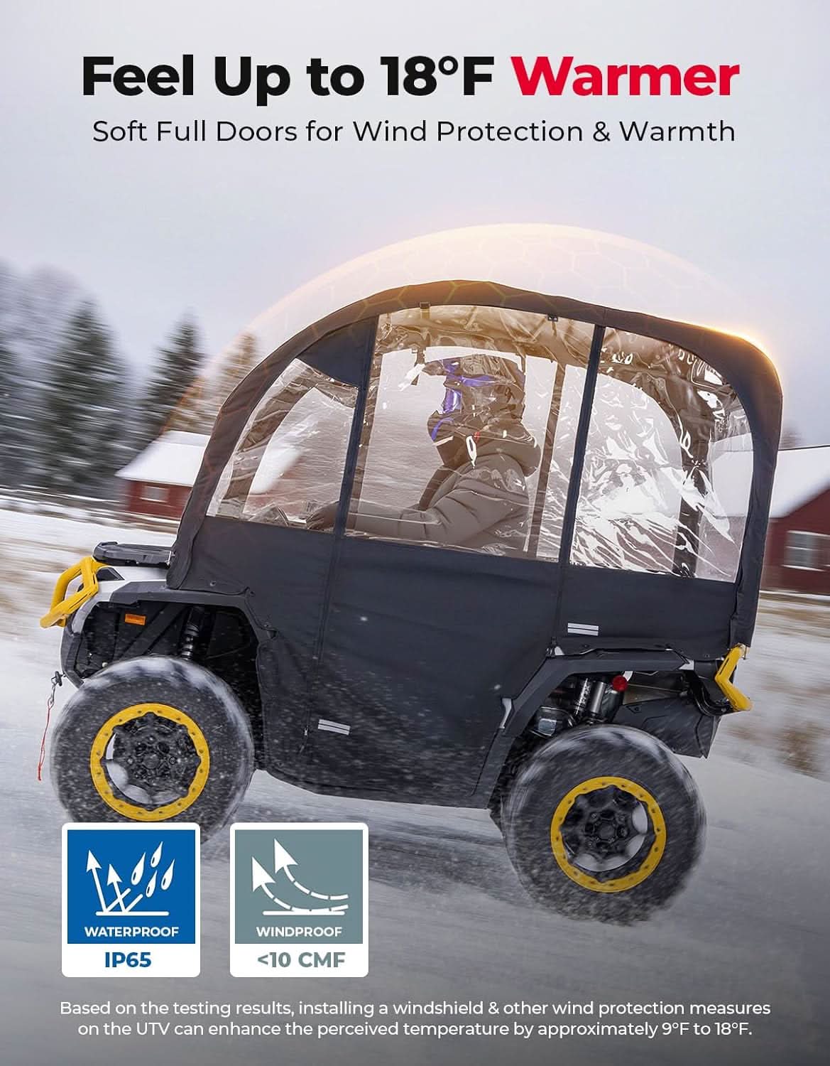 3-in-1 Extra Large ATV Cab Enclosure for Polaris, Can-Am, Kawasaki, Arctic Cat, CFMOTO
