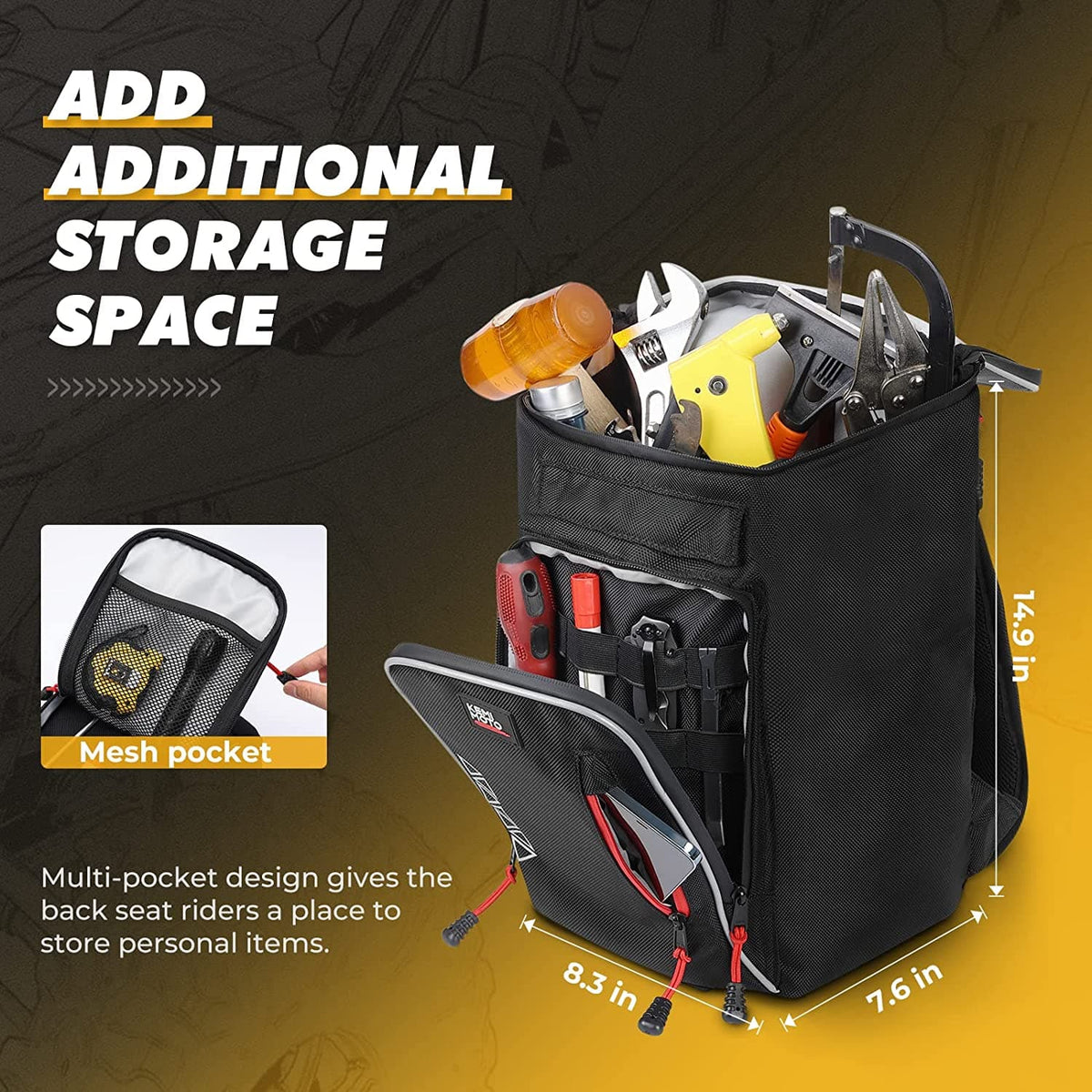 Center Shoulder Console Bag for Yamaha Rmax2