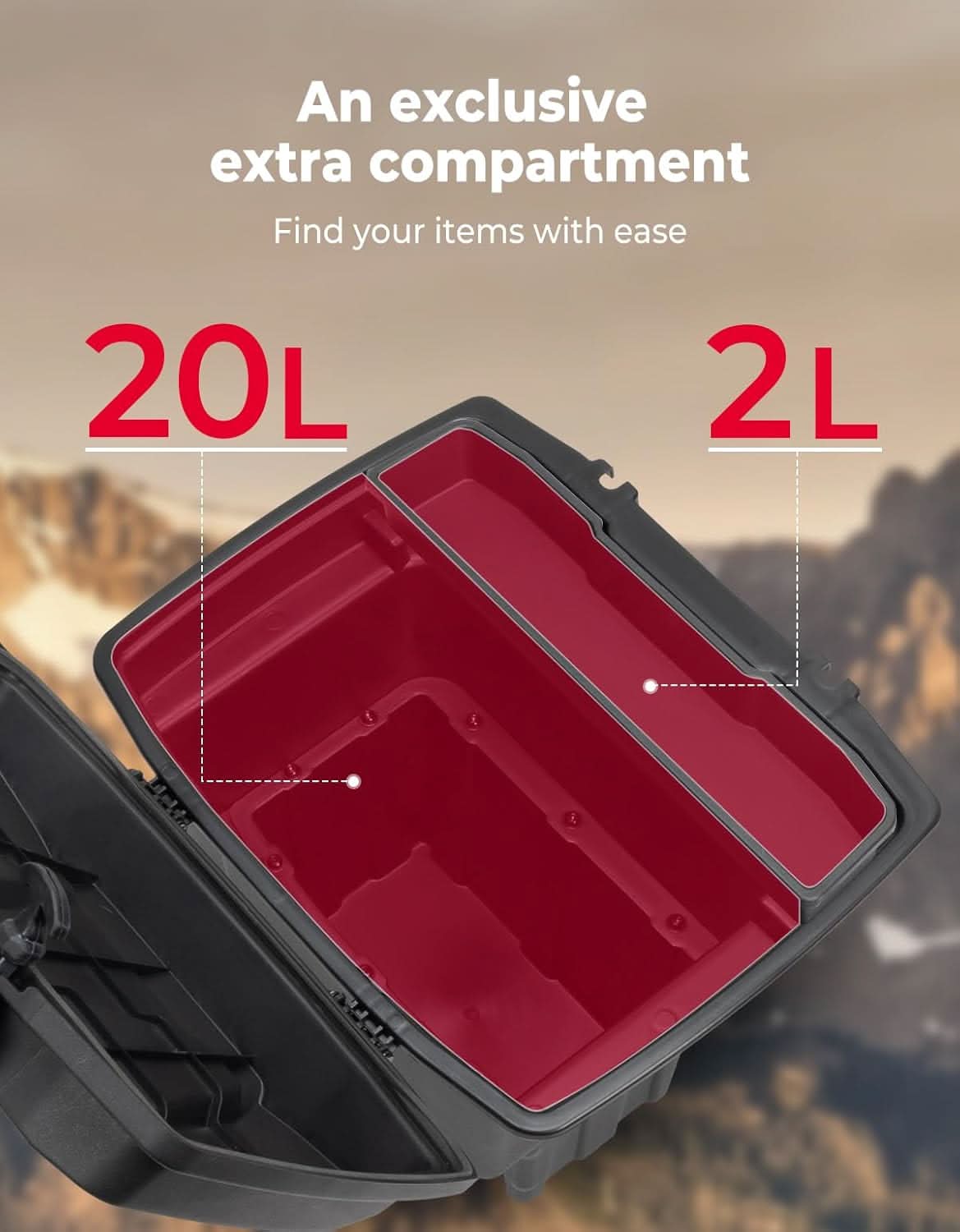 UTV Bed Storage Box 5.8GAL for Polaris Ranger 1500 XD Premium/Northstar