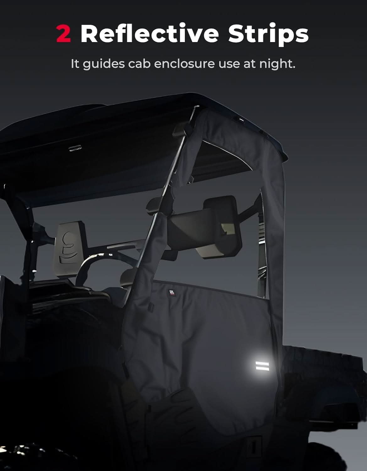 UTV Cab Enclosure Waterproof 1680D Soft Side Doors for Hisun, Axis, Coleman, Massimo MSU 500