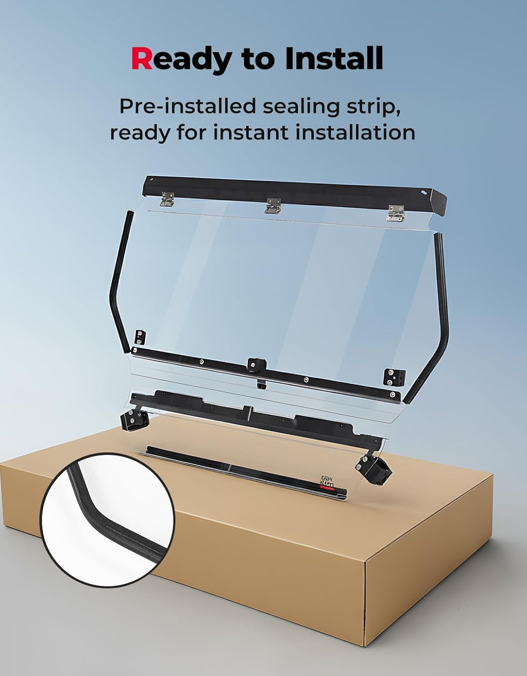 Folding 2-in-1 Flip Windshield for CFMOTO ZForce 950