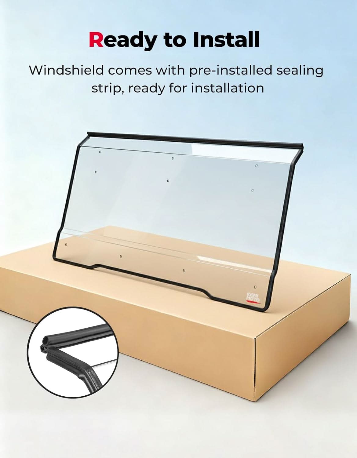 UTV Rear Windshield For Kawasaki Mule Pro