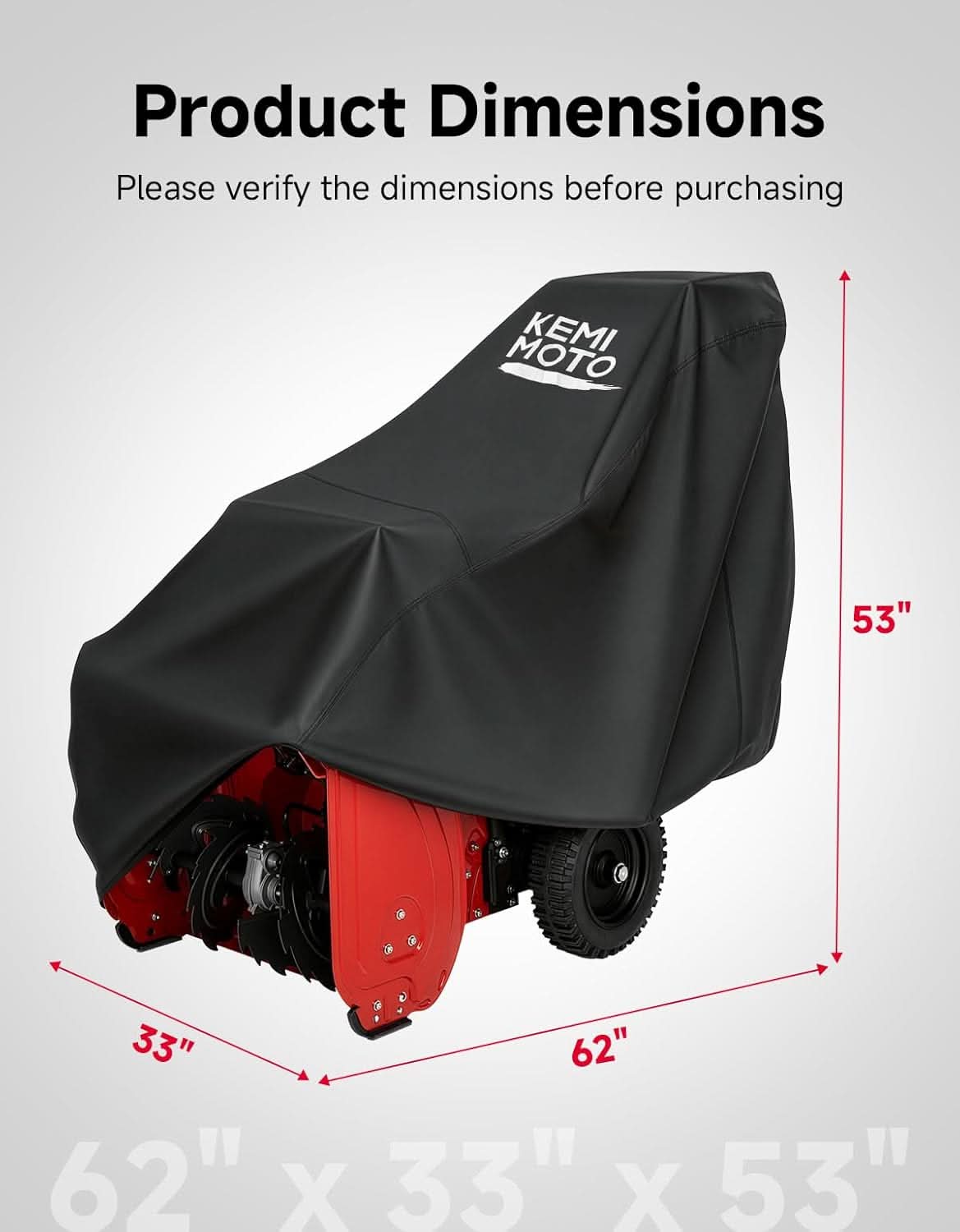Universal Snow Blower Cover with Windproof Buckle