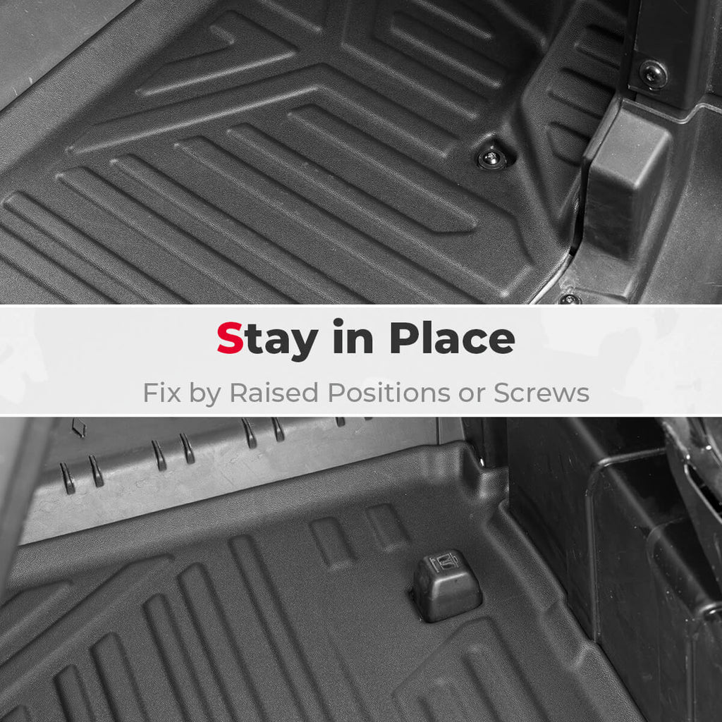 TPE Floor Mats & Bed Liner for 4-Seater Can-Am Defender HD7|8|9|10