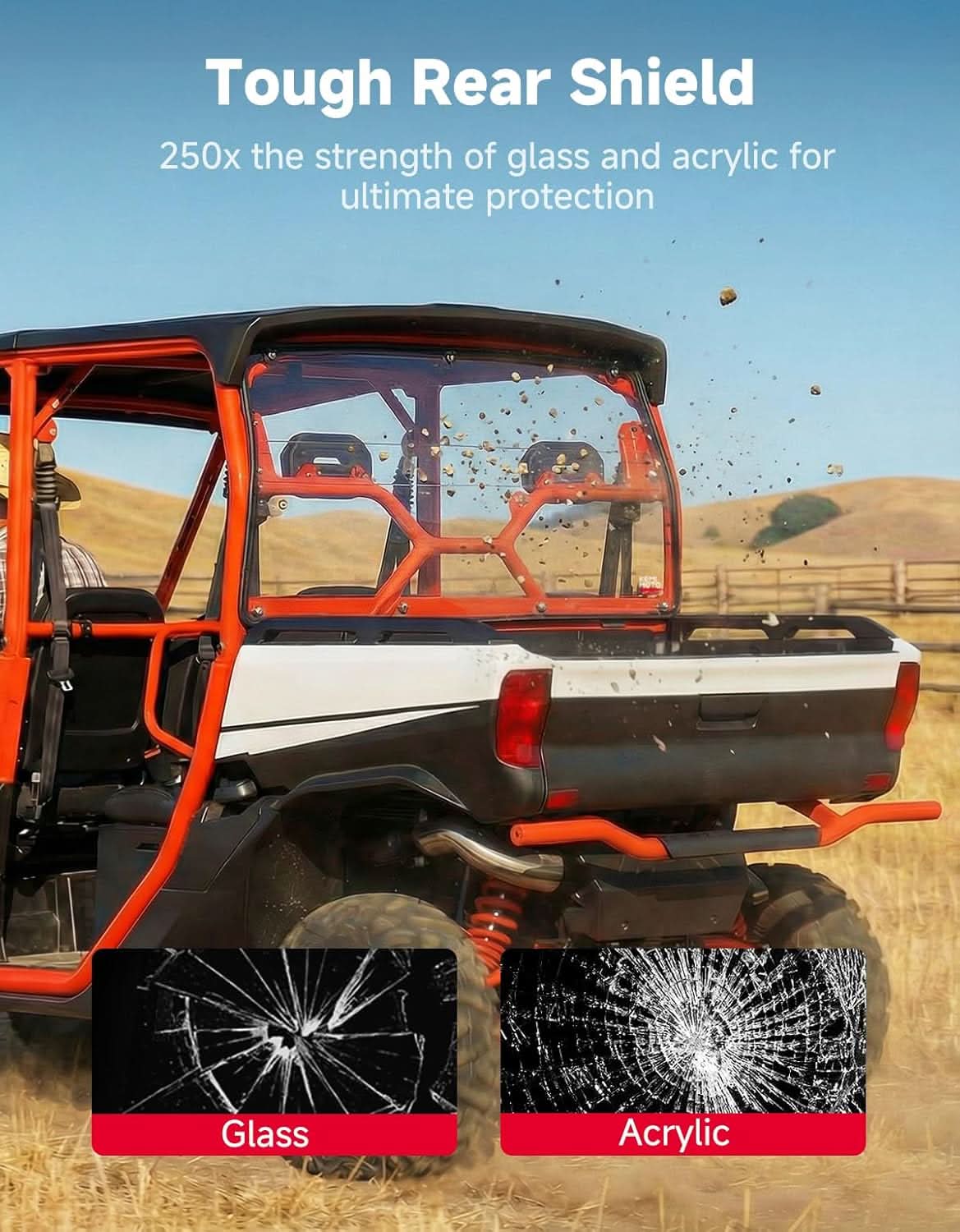 UTV Rear Windshield For Segway Fugleman UT10
