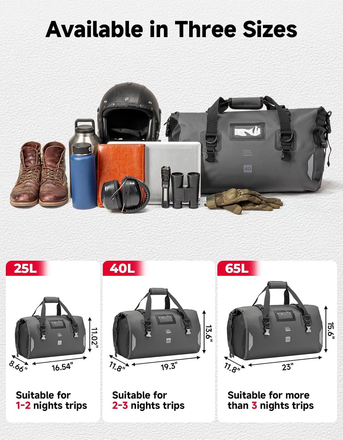 Waterproof Dry Bag for Motorcycle Touring