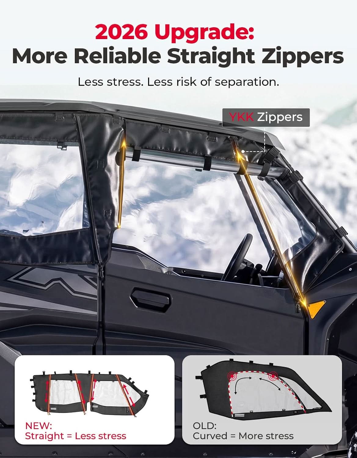 Upgraded Soft Upper Doors For Kawasaki Teryx KRX 4 1000