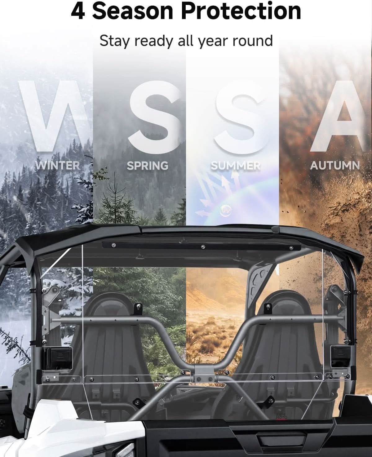 UTV Rear Windshield For Wolverine RMAX2
