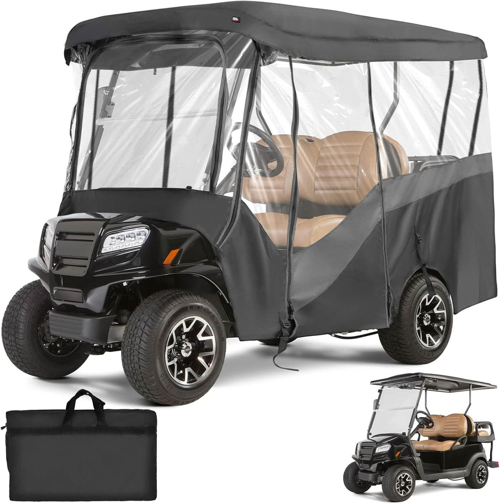 Waterproof Driving Enclosure with Clear PVC Windshield For Golf Cart
