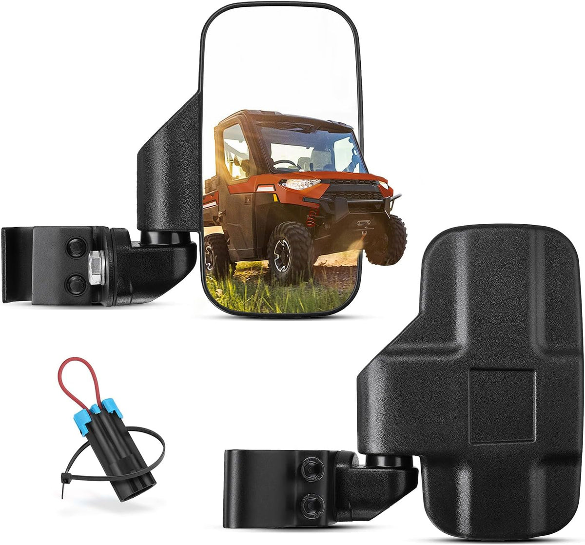 Side Mirrors for Polaris Ranger/ General, Can-Am Trail/ Defender (1 pair)