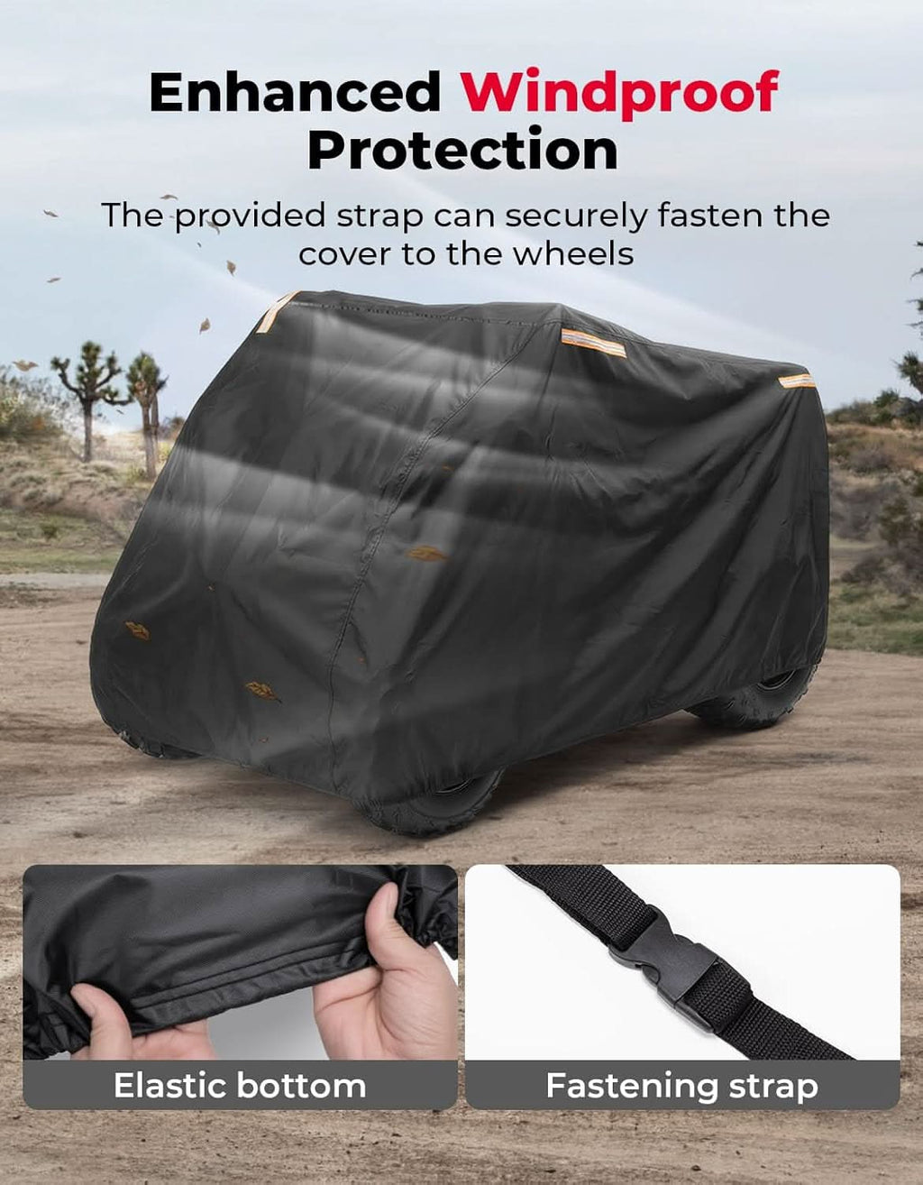Universal ATV Cover Waterproof for Raptor 700, YFZ 450R, Can-Am, Kawasaki, CFMOTO