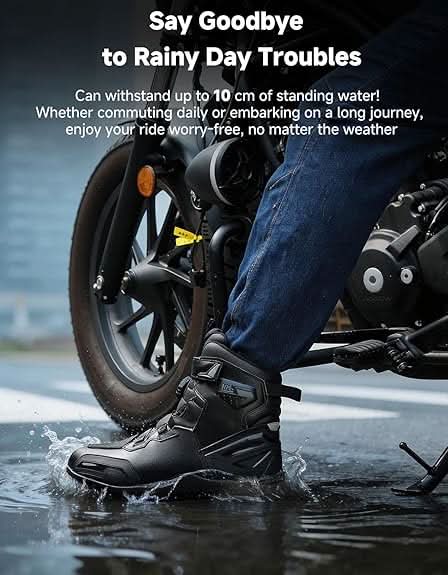 Men's Motorcycle Boots with Quick-Release ATOP Knob