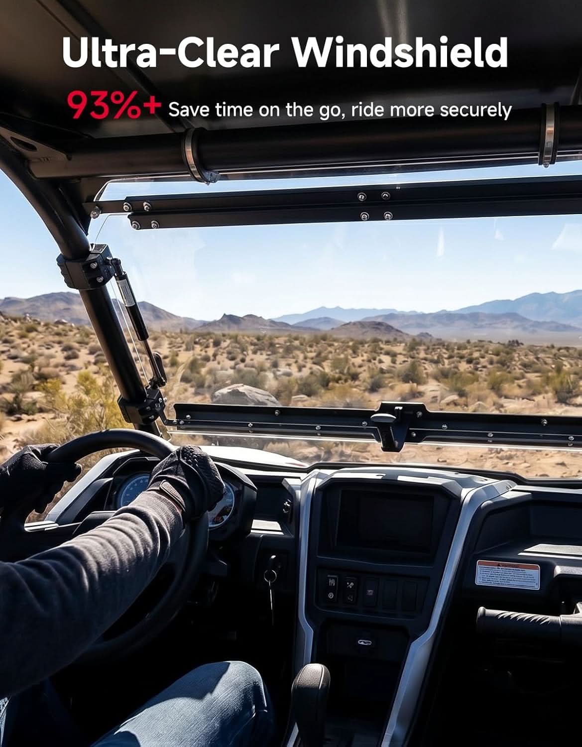 3-in-1 UTV Flip Windshield For Kawasaki Teryx KRX