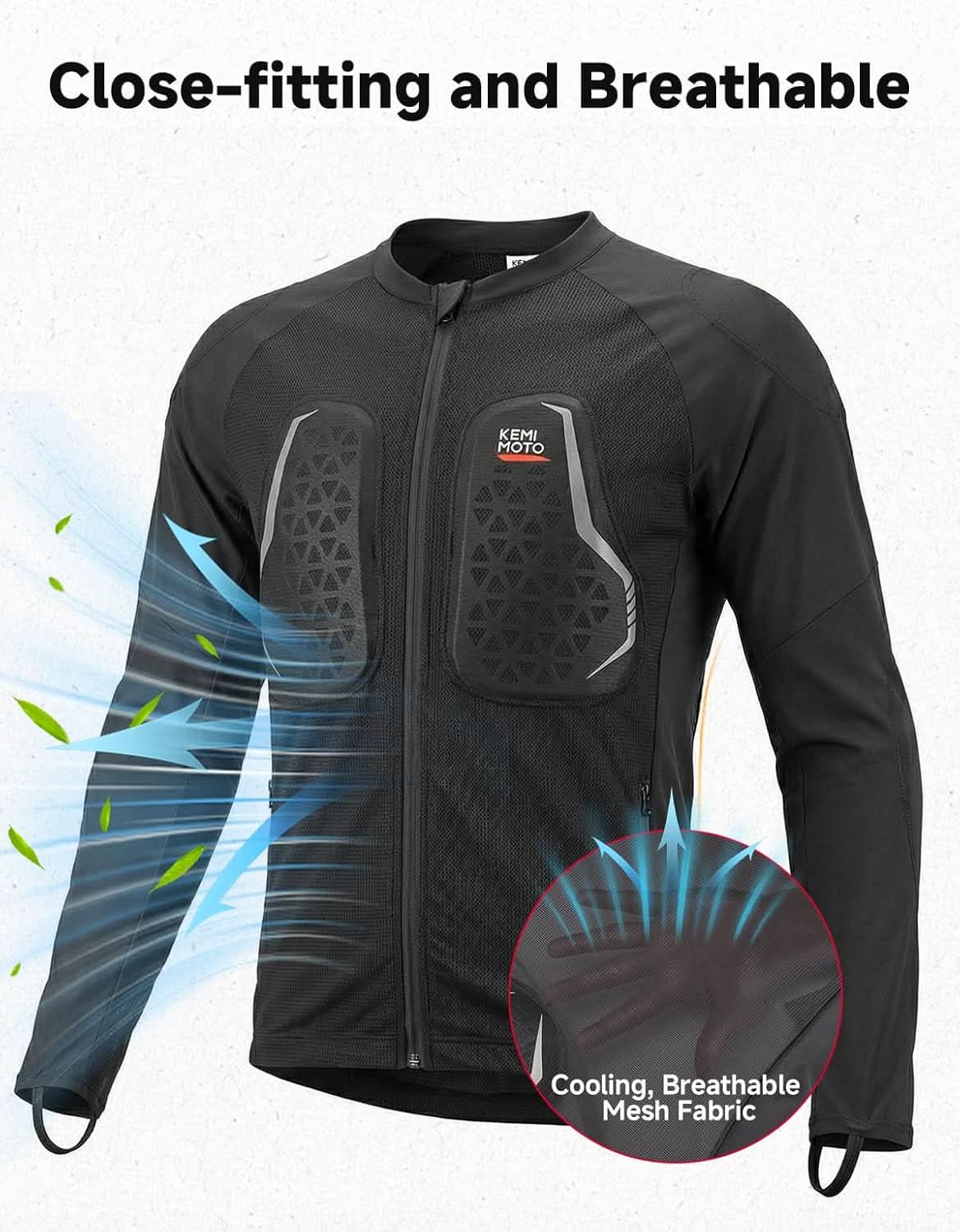 Motorcycle Mesh Armored Shirt with CE1 Certified Protective For Men