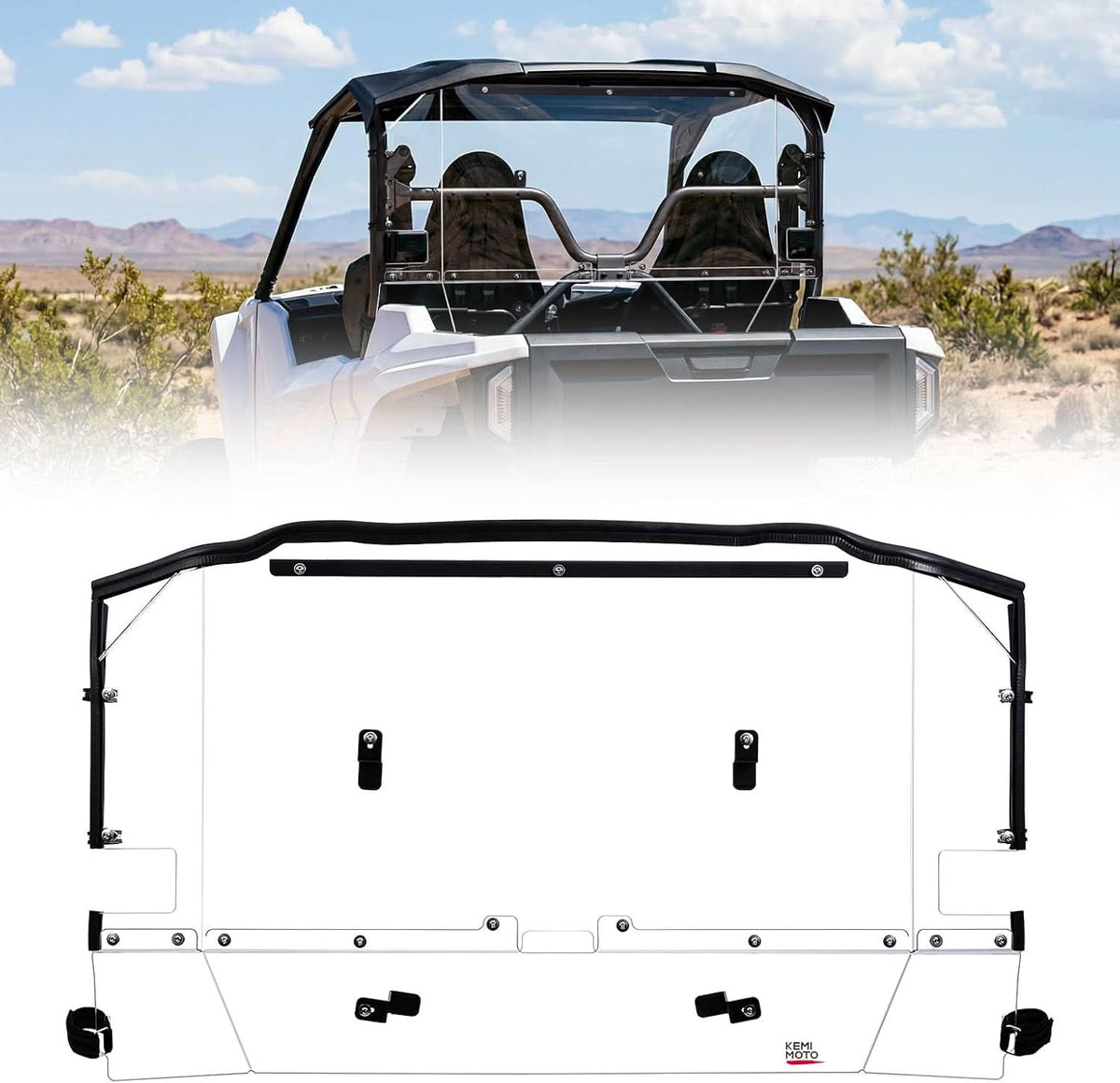 UTV Rear Windshield For Wolverine RMAX2