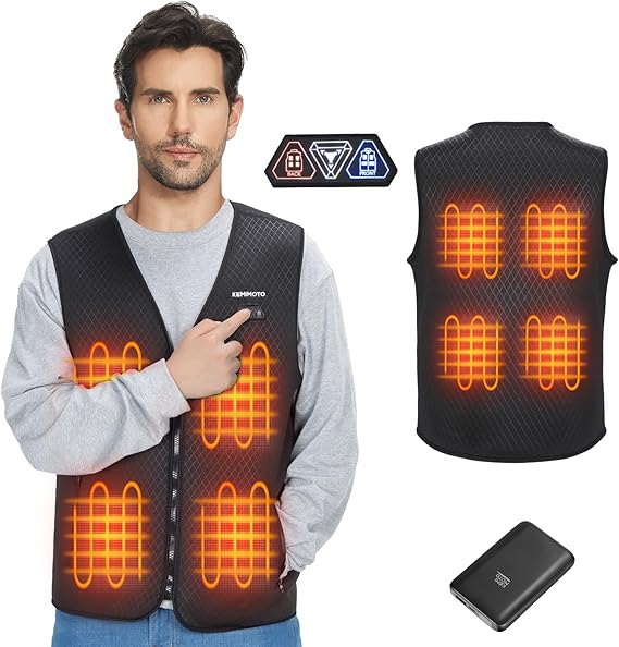 Heated Vest for Men & Women with Battery Pack Included
