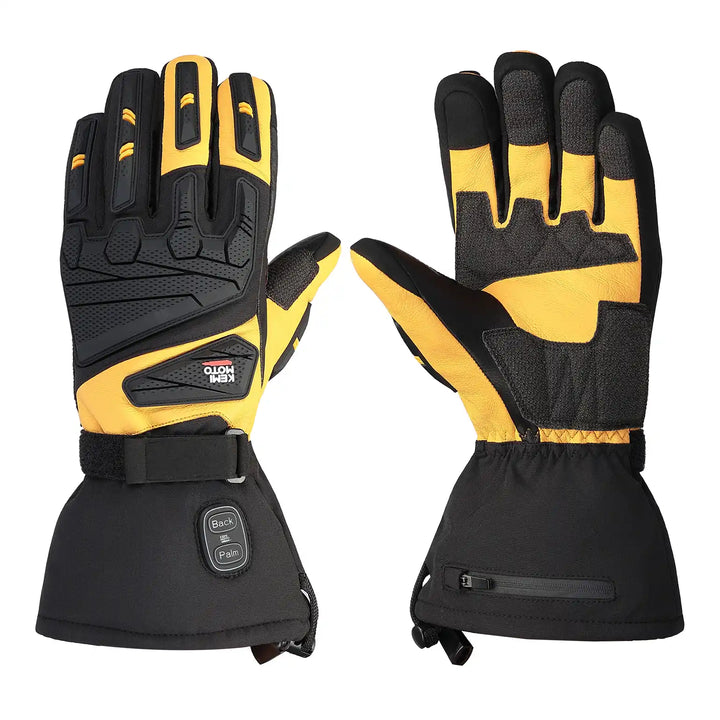 Heated Goatskin Leather Work Gloves with EN 388 Protection