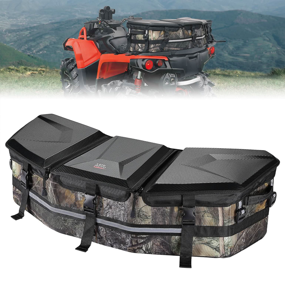 Upgraded 50L ATV Cargo Bag – Front/Rear Rack Cooler & Storage Box, Fits Can-Am X3, Outlander, Renegade 500–1000