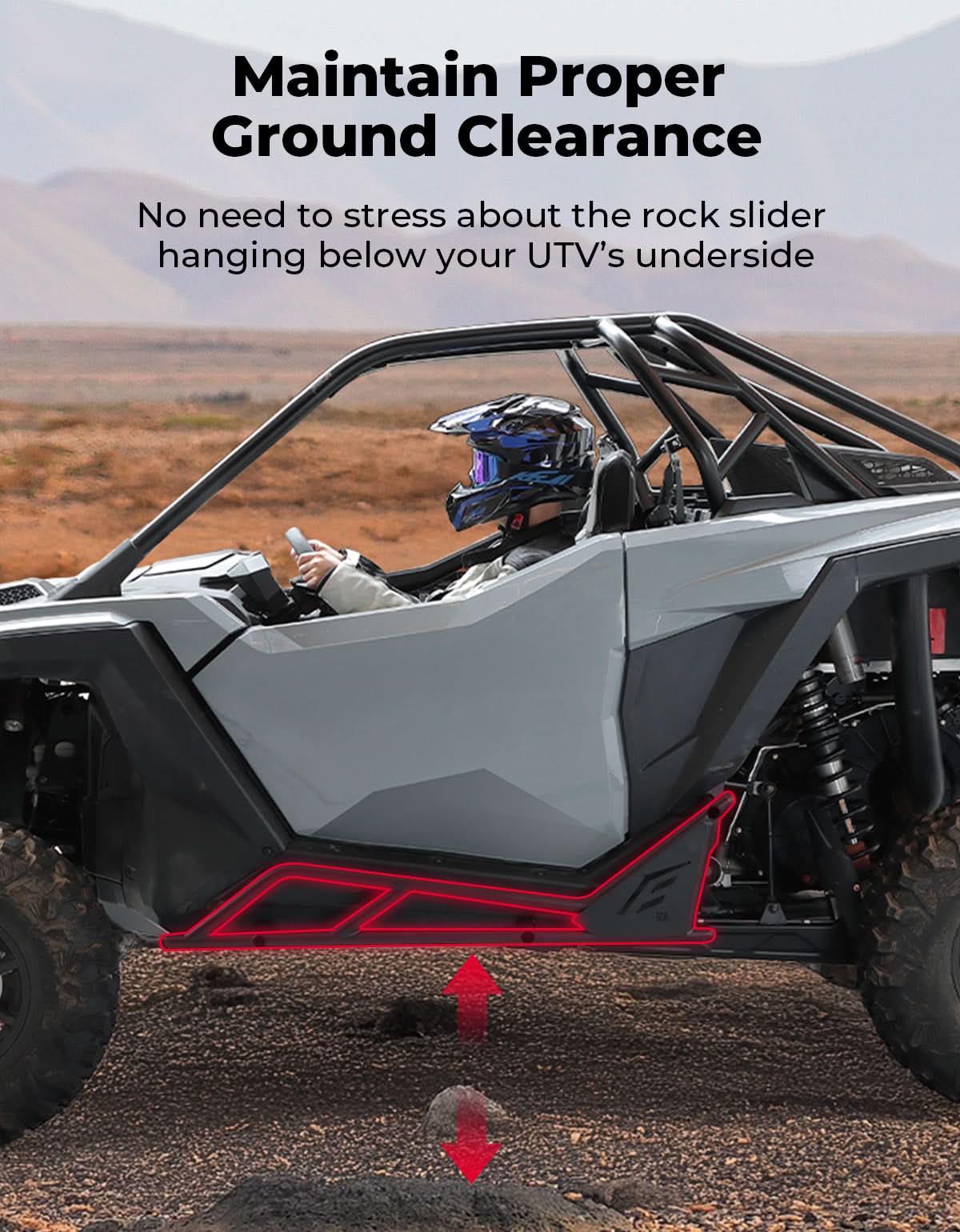 UTV Nerf Bars Rock Sliders with Step Function for Polaris RZR PRO 2020-2026