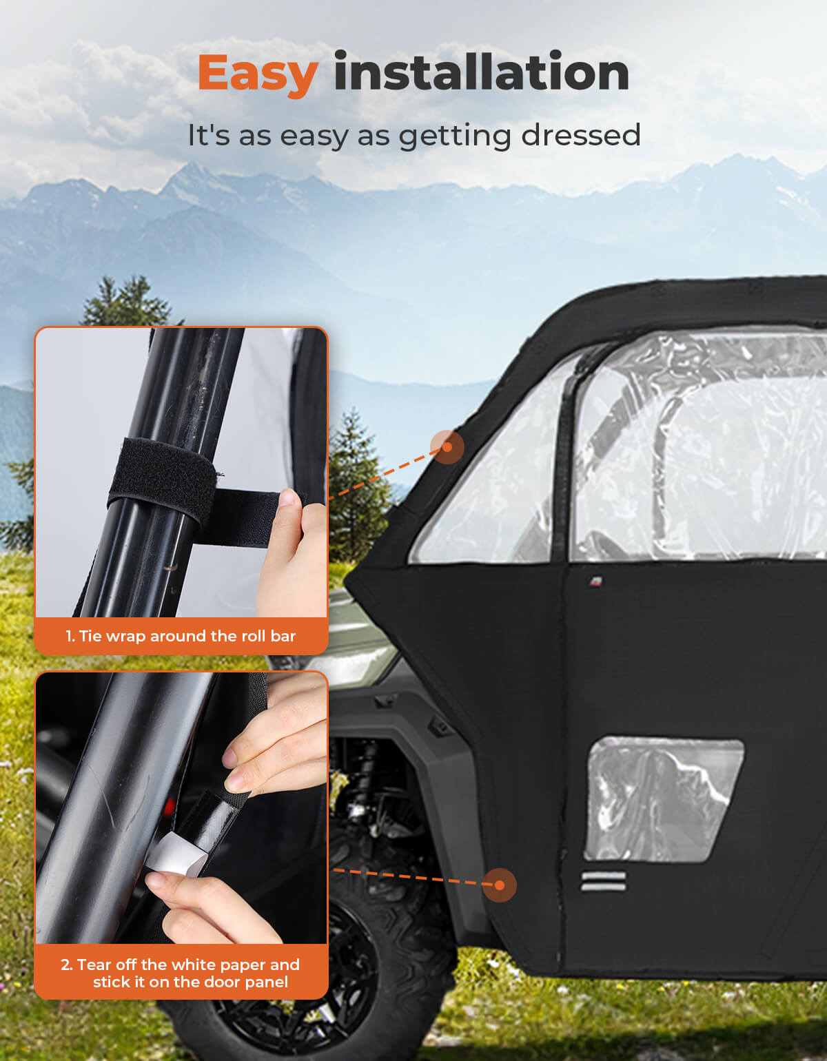 Soft Cab Enclosure Doors for Can-Am Defender Max HD10|9|8|7