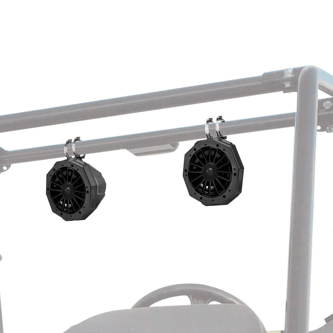 Universal 6.5" Speaker Cage Swivel Pods with 1.75 to 2" Mounting Clamps-NEWFLASH