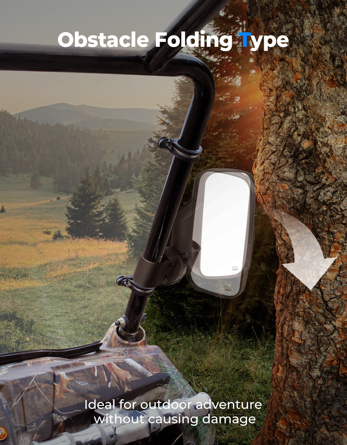 Mini Youth UTV Side Mirrors for Polaris RZR 170