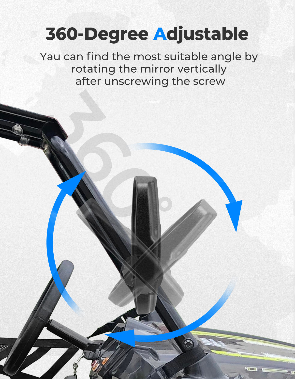 Mini Youth UTV Side Mirrors for Polaris RZR 170