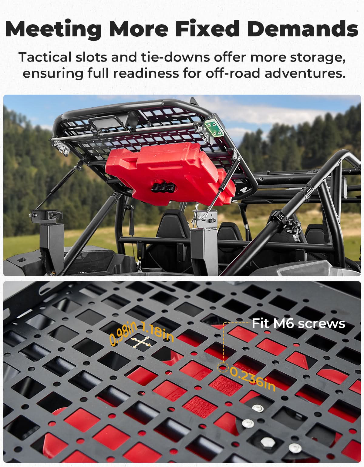UTV Spare Tire Carrier for Polaris RZR XP 1000 / XP 4 1000 2024-2026