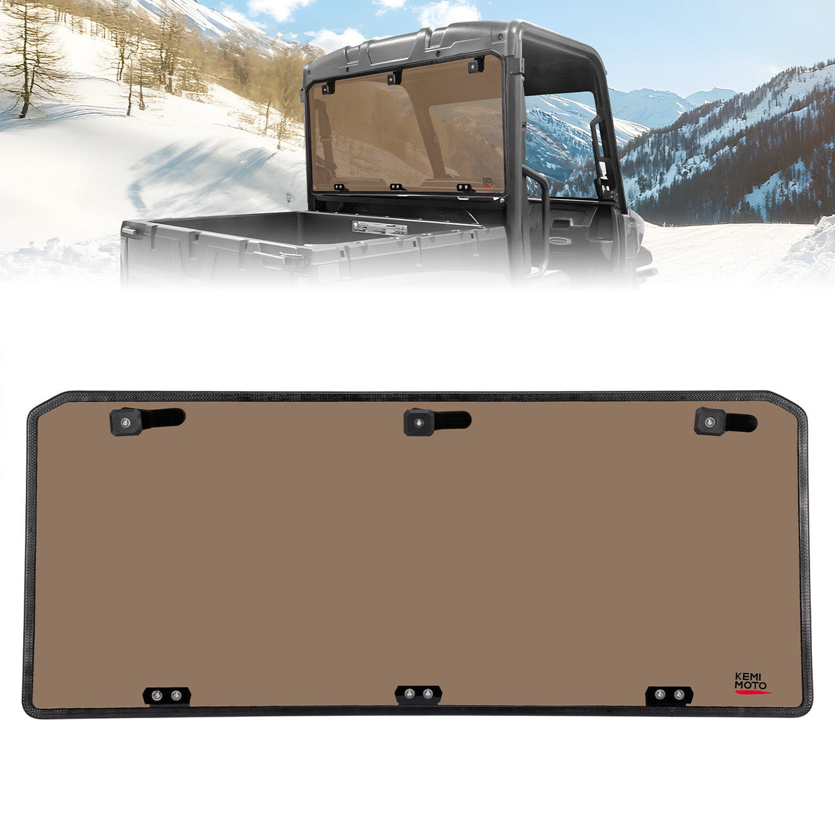 Anti-UV Tinted Rear Window for Polaris Ranger Midsize 570 500, Crew/SP/ETX/EV