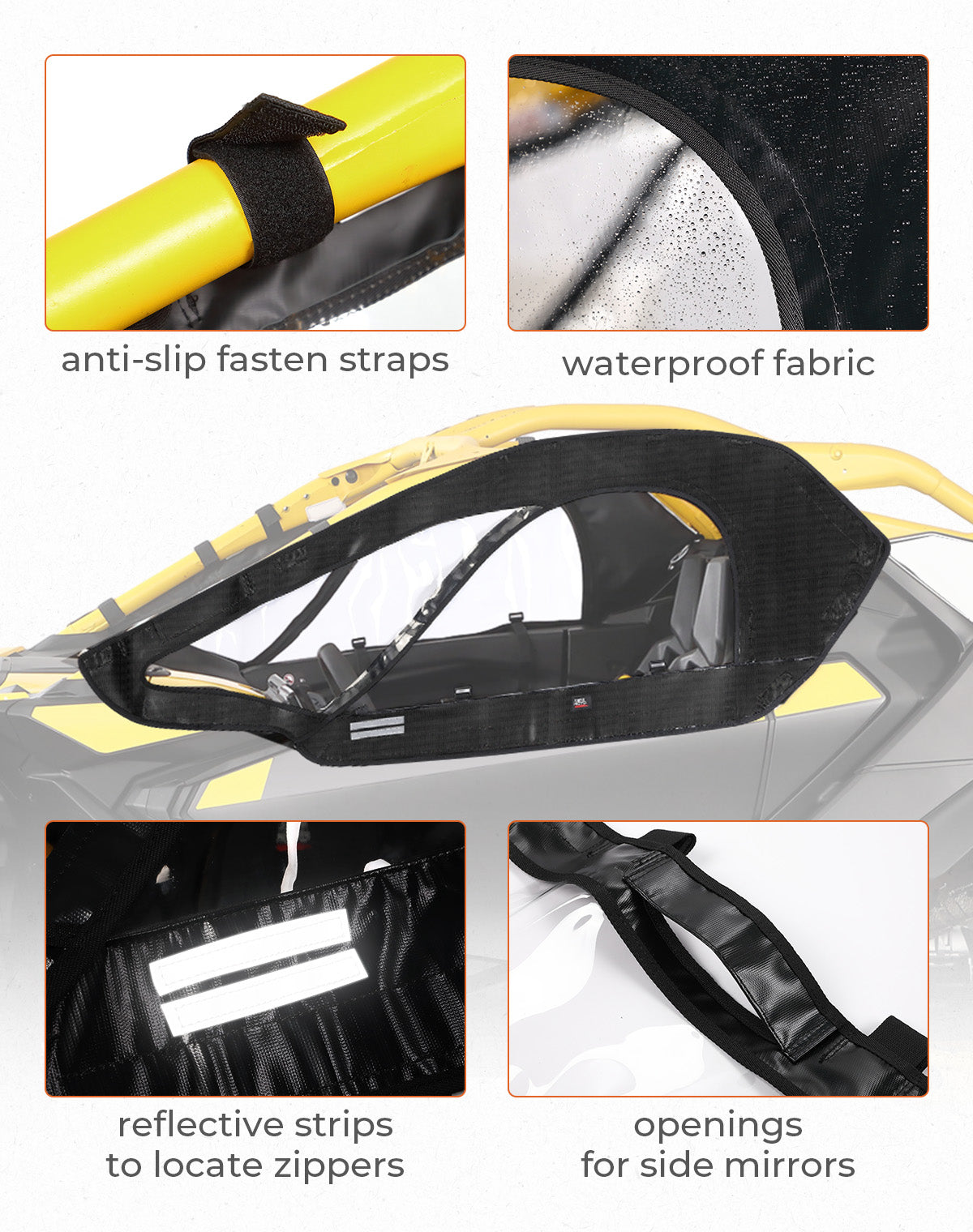 Soft Upper Doors for Can-Am Maverick R