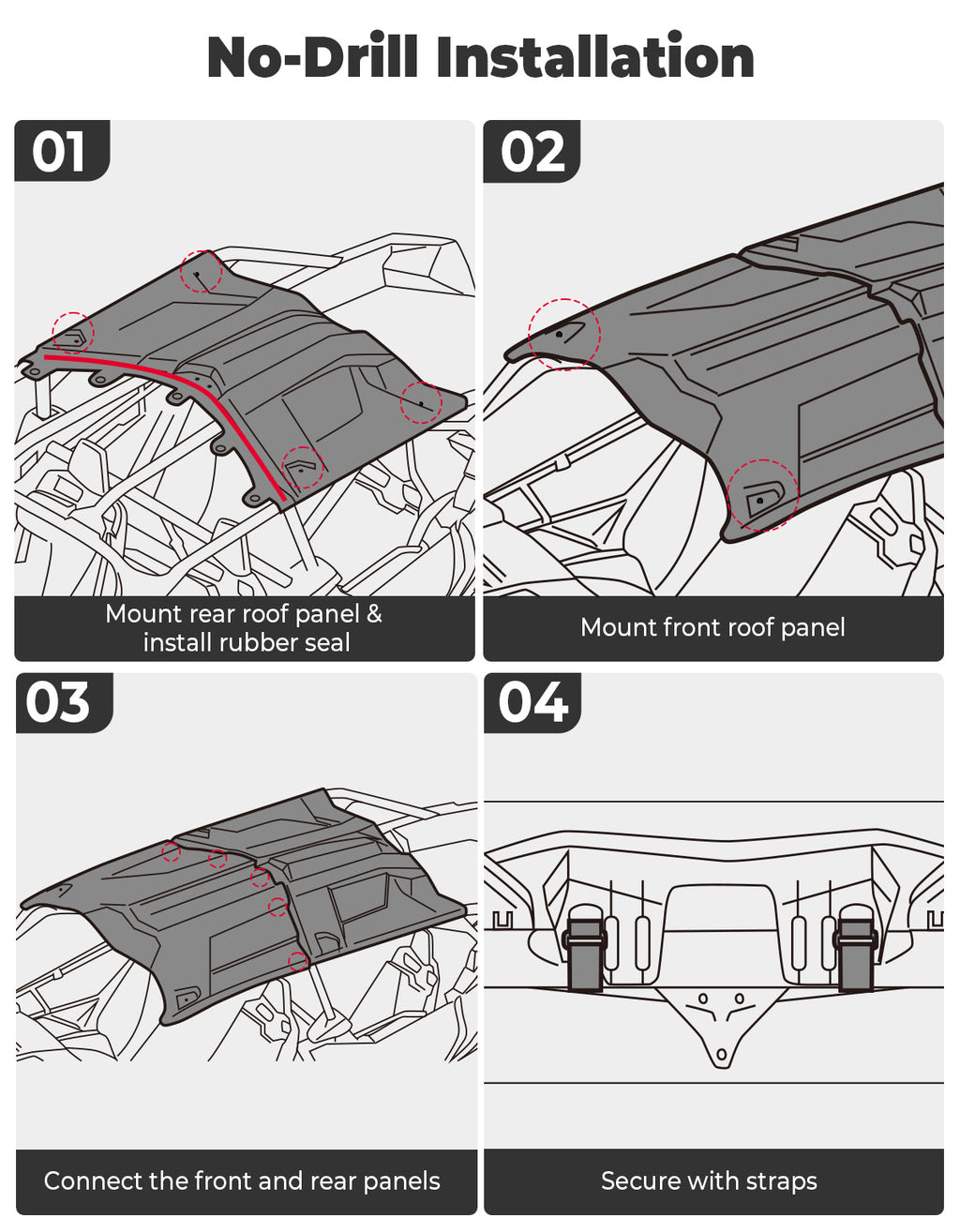 4-seat Sport Hard Roof for Can-Am Maverick X3 Max