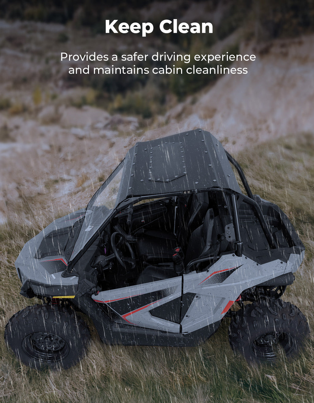 UTV Aluminum Roof with Fixed Sunroof for Polaris RZR 200 2022-2025