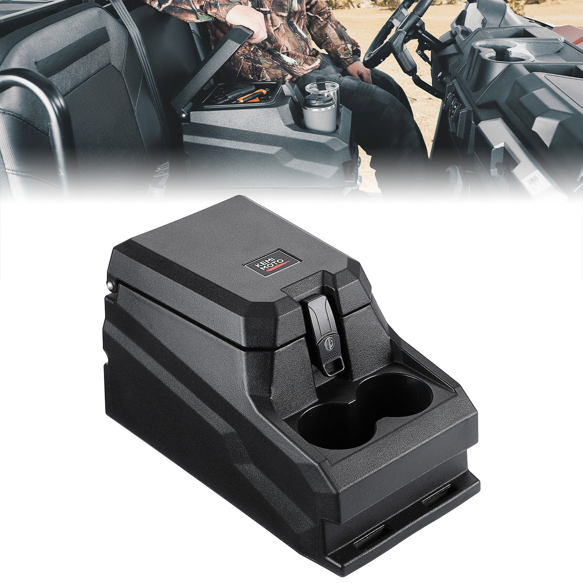UTV Bench Seat Center Console Box for Polaris Ranger 1000/Crew 2020-2026/Uforce/Pionner