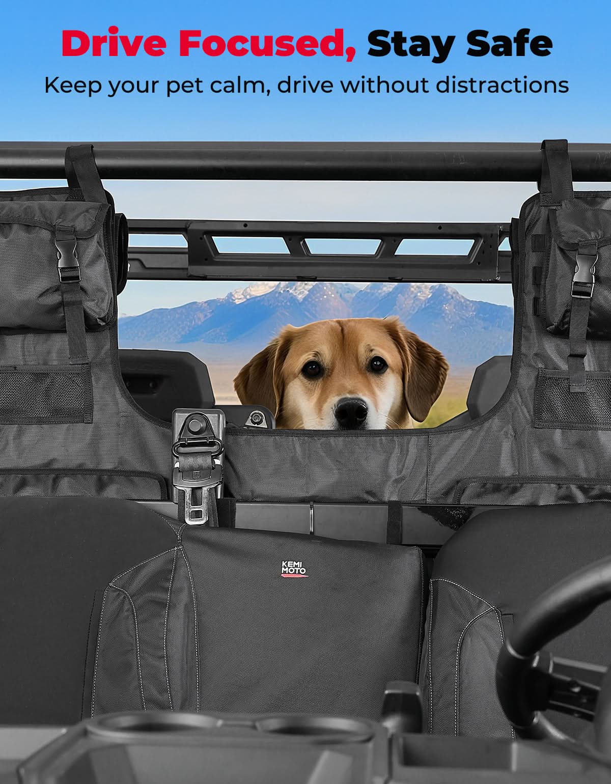 UTV Tool Bag Rack Heavy Duty Canvas Seat Back Rack for Polaris Ranger | Can Am | CFMOTO