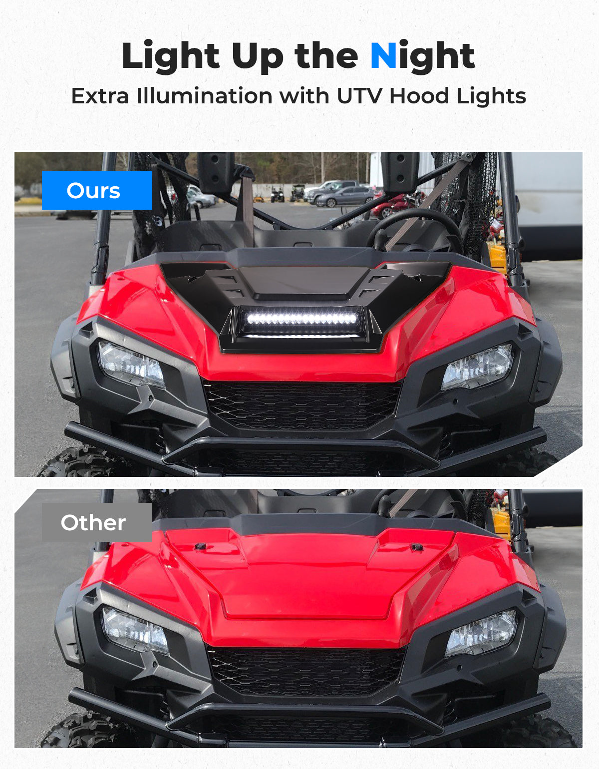 Sport Hood Scoop with LED Light for Pioneer 1000 3P/5P/6P