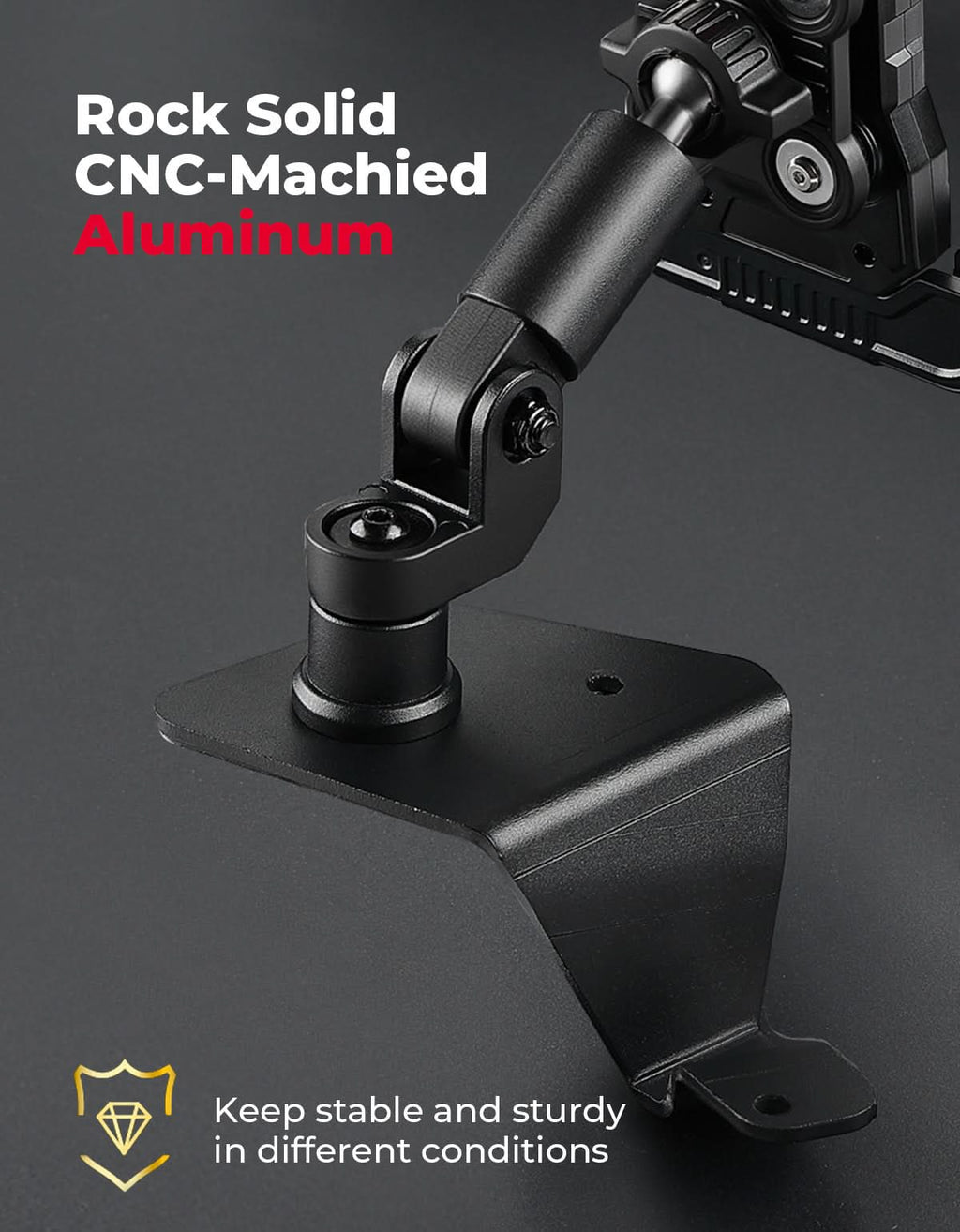 X3 Phone Mount Aluminum Anti-Vibration 360° Adjustable Holder for Can-Am Maverick X3 & Max