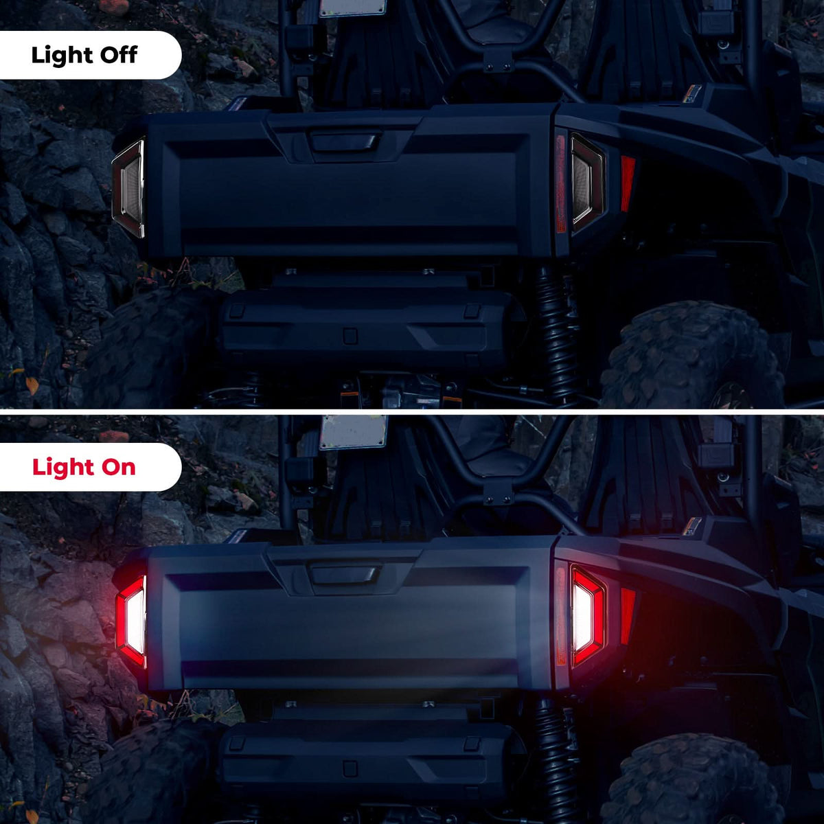 Pair Rear LED Brake Tail Lights Left+Right For Yamaha RMAX2/4 1000 2021-2024