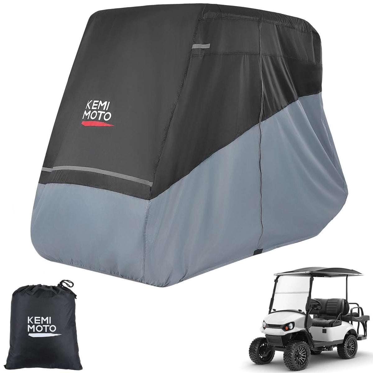 Universal Golf Cart Cover Seats with Storage Bag
