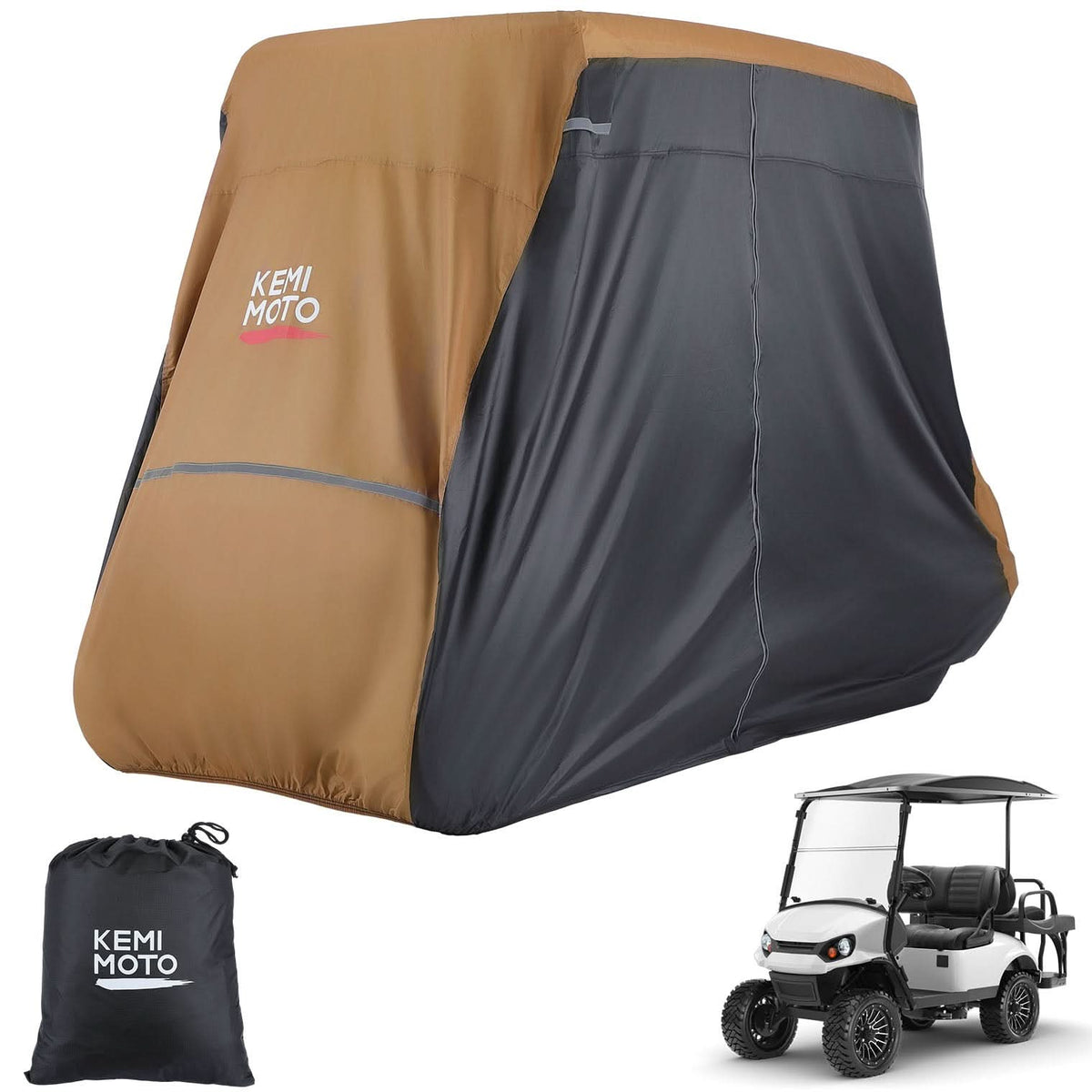 Universal Golf Cart Cover Seats with Storage Bag