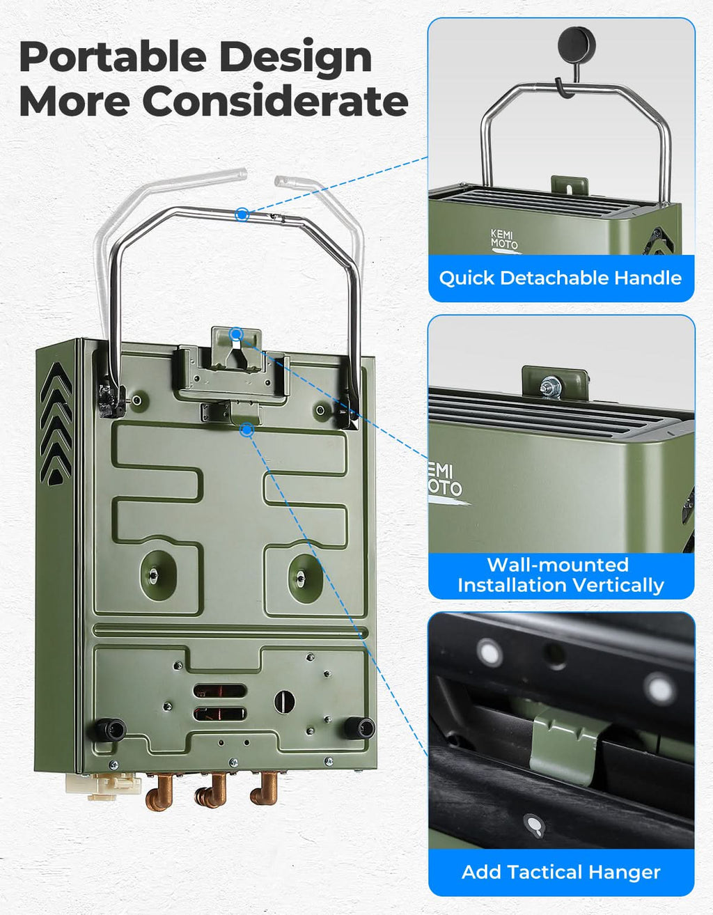 Tankless Water Heater, Outdoors 1.32GPM 5L