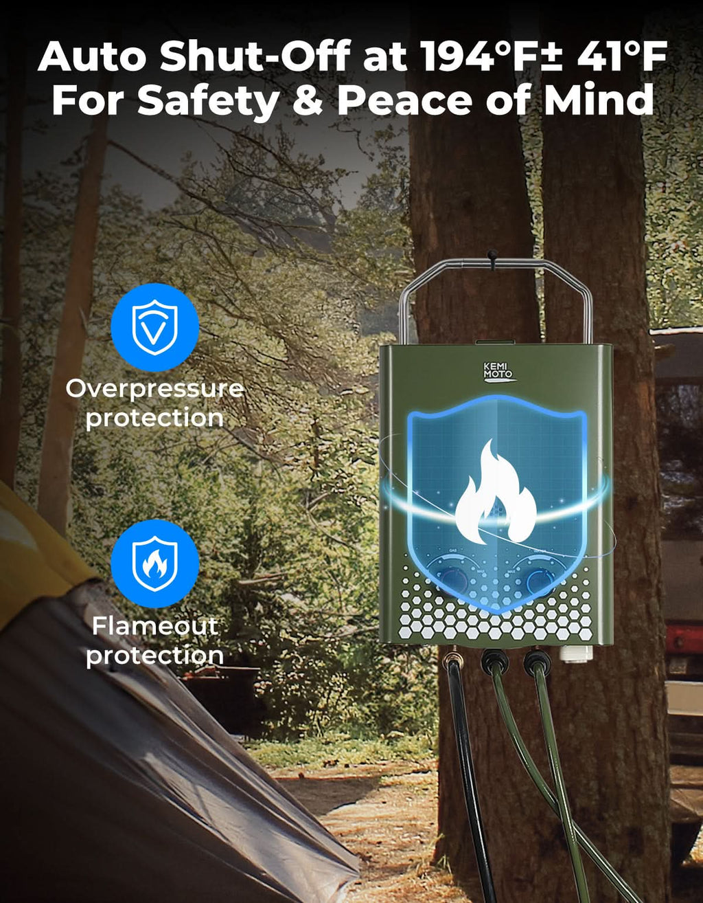 Tankless Water Heater, Outdoors 1.32GPM 5L